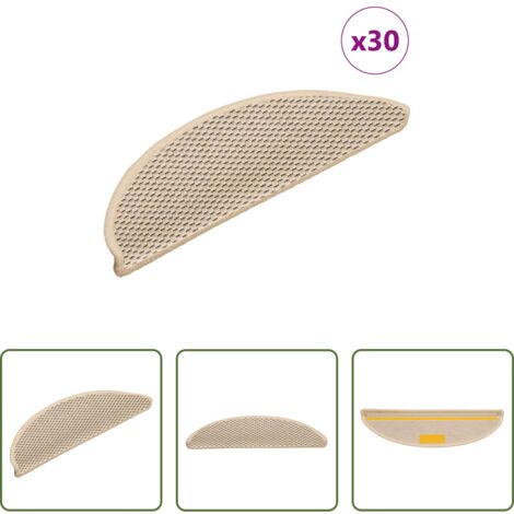 Tappeti autoadesivi -  Tappeti Autoadesivi Scale Aspetto Sisal 30pz 56x17x3 cm Berbero