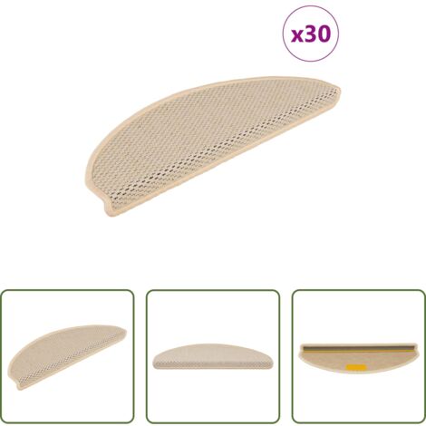 Tappeti autoadesivi -  Tappeti Autoadesivi Scale Aspetto Sisal 30pz 65x21x4 cm Berbero