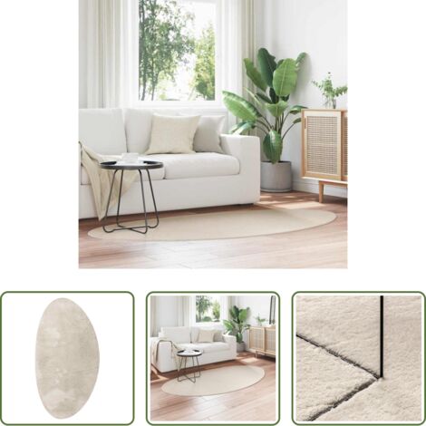 Tappeti in poliestere -  Tappeti per area HUARTE Beige 100 x 200 cm Poliestere