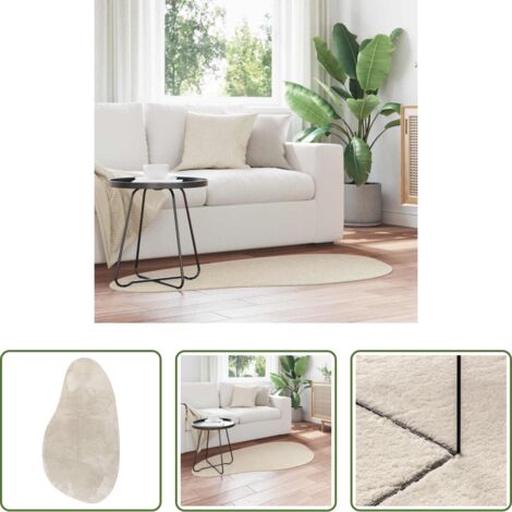 Tappeti in poliestere -  Tappeti per area HUARTE Beige 80 x 150 cm Poliestere