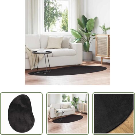Tappeti in poliestere -  Tappeti per area HUARTE Nero 100 x 200 cm Poliestere