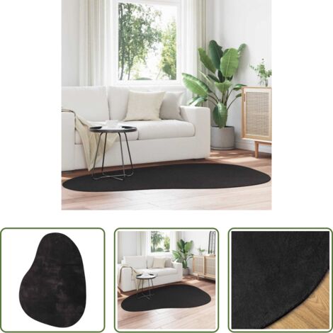 Tappeti in poliestere -  Tappeti per area HUARTE Nero 140 x 200 cm Poliestere