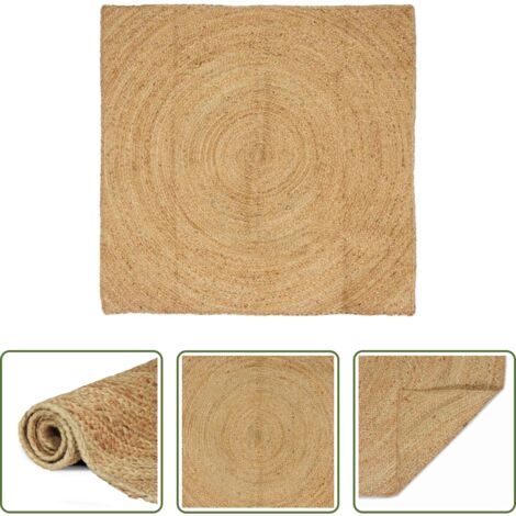 Tappeti moderni -  Tappeti per area Quadrato Marrone 120 x 120 cm Juta