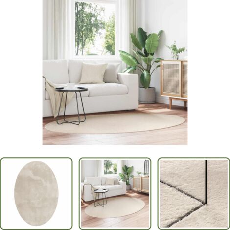 Tappeti per soggiorno -  Tappeti per area Ovale HUARTE Beige 140 x 200 cm