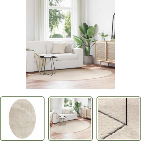 Tappeti per soggiorno -  Tappeti per area Ovale HUARTE Beige 160 x 230 cm