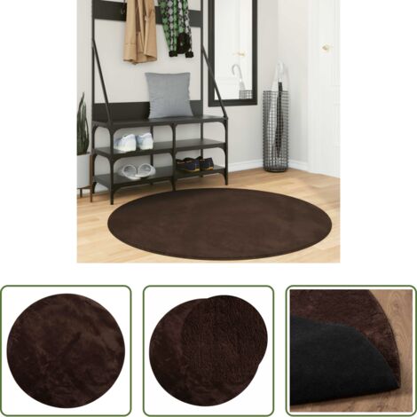 Tappeti per soggiorno -  Tappeti per area Rotondo HUARTE Marrone Ø 120 CM Poliestere