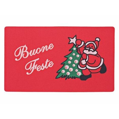 TAPPETI STELLA BUONE FESTE 40X67 ROSSI