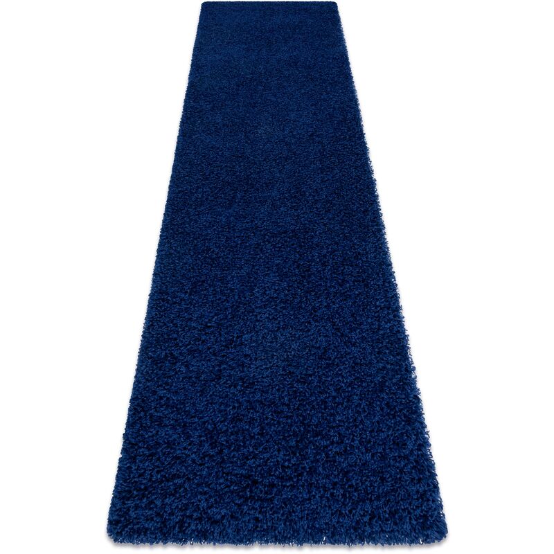 Image of Rugsx - Tappetii passatoie soffi shaggy 5cm blu scuro - per il soggiorno, la cucina, il corridoio blue 60x200 cm