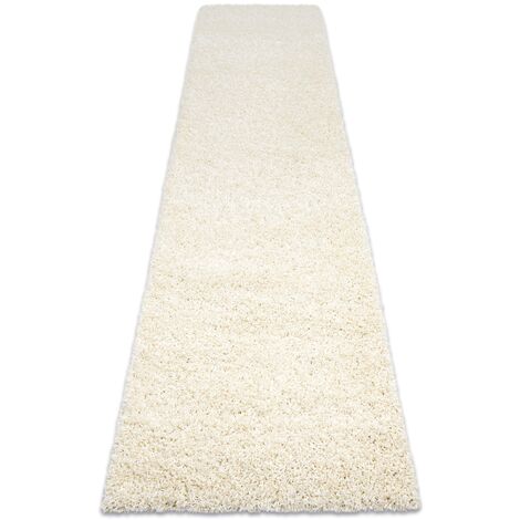 Tappeti, tappeti passatoie SOFFI shaggy 5cm crema - per il soggiorno, la cucina, il corridoio beige 60x250 cm