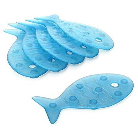 Tappetini antiscivolo blu per vasca/doccia, Pesce PLASTICOS TATAY