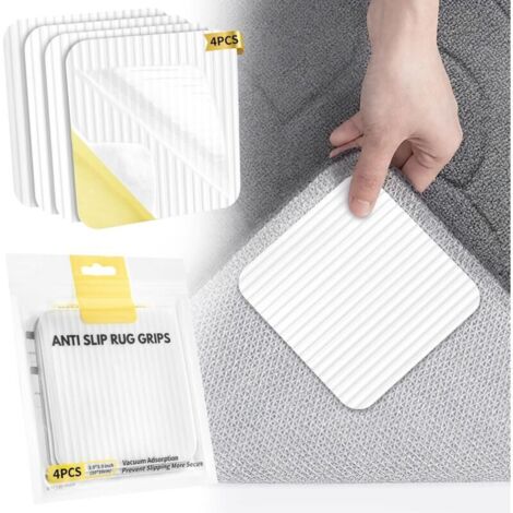 tappetini antiscivolo, tappetini antiscivolo per cucina, camera da letto, soggiorno, bagno, 10 cm x 10 cm (bianchi)