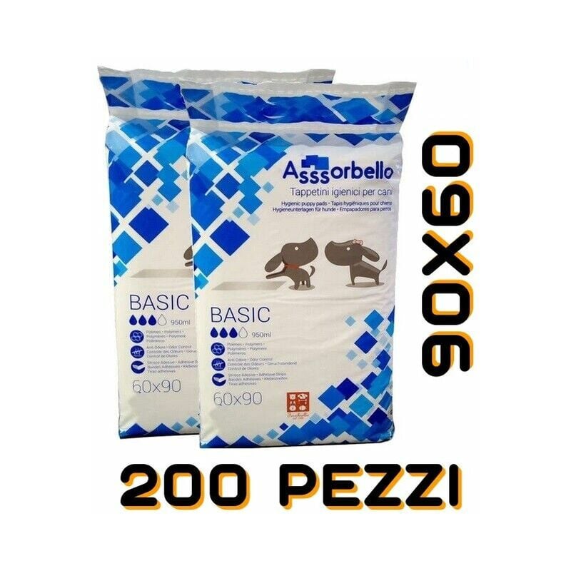 Tappetini assorbenti cane fussdog arrbello 60x90 --200 pezzi--