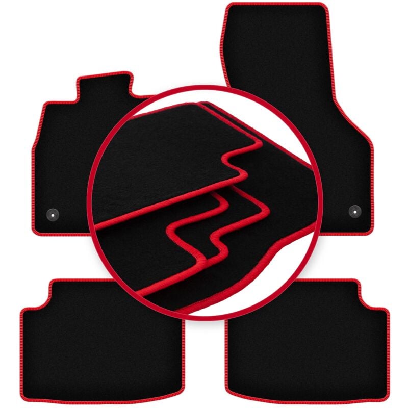 Image of Tappetini auto CARLUX-rosso per: Volkswagen Tiguan II crossover (2015-)