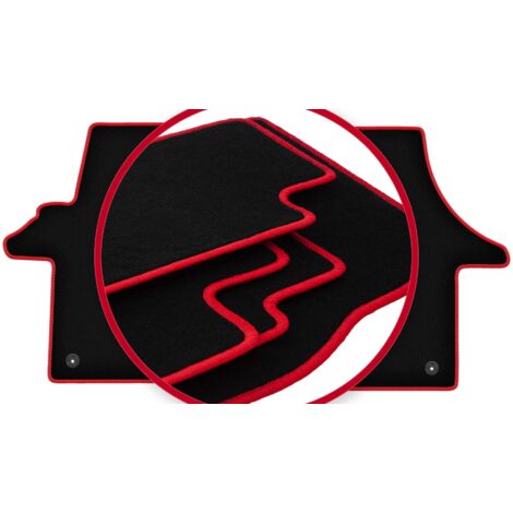 Tappetini auto CARLUX-RED per: Volkswagen Transporter T5 furgone per consegne (2003-2015)