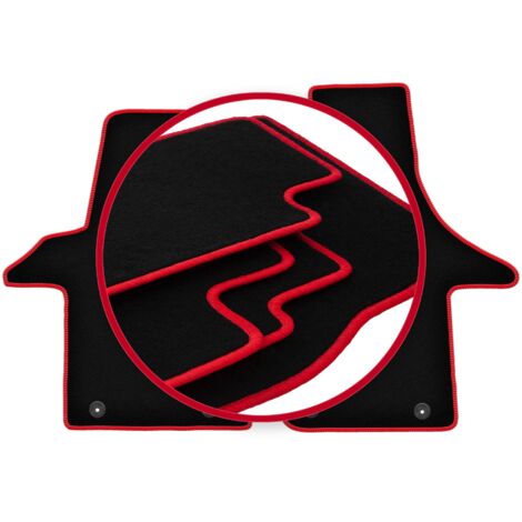 Tappetini auto CARLUX-RED per: Volkswagen Transporter T6 furgone per consegne (2015-)
