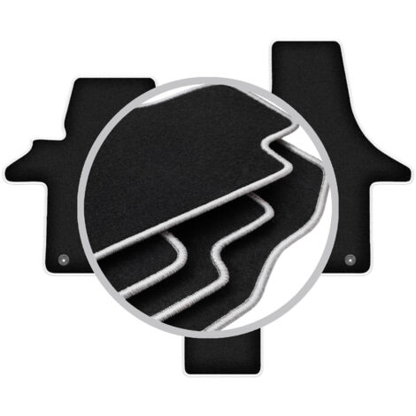 Tappetini auto CARLUX-SILVER per: VW Transporter T5 Caravelle 2 posti (2003-2015)