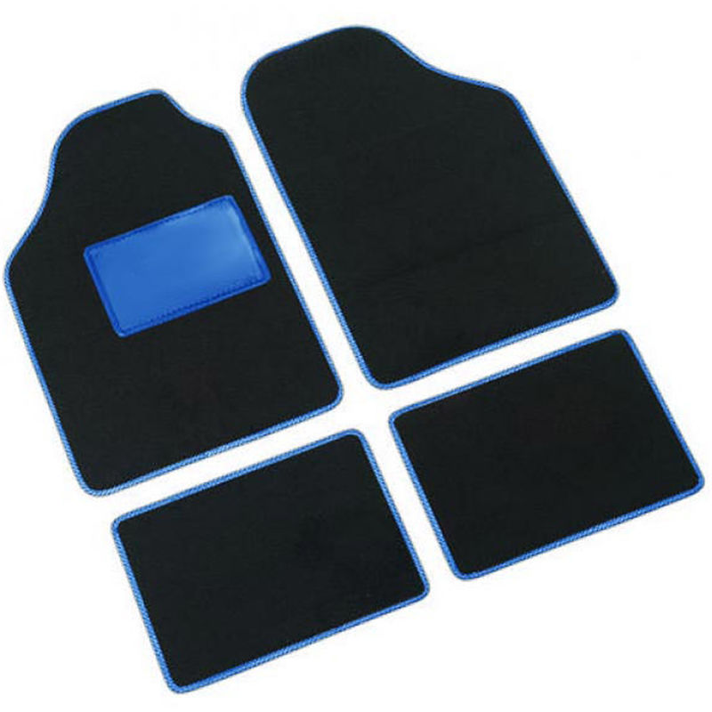 Image of Lupexshop - Tappetini auto universali in moquette con battitacco azzurro