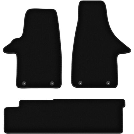 Tappetini BASIC in velluto nero per: furgone per consegne VW Transporter T5, 2 file (2003-2015)
