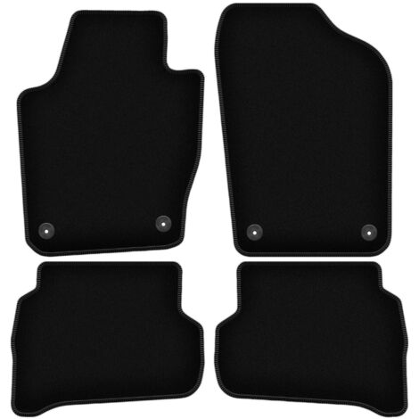 Tappetini BASIC in velluto nero per: Volkswagen Polo V hatchback (2009-2017)