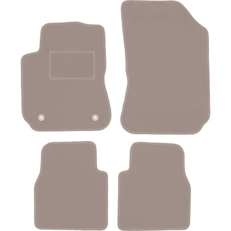 Tappetini in velluto beige per: Citroen C4 Cactus crossover (2014-2018)
