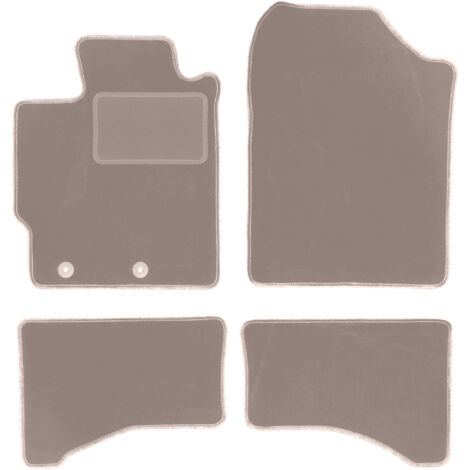 Tappetini in velluto beige per: Toyota Yaris IV Hybrid hatchback (2020-)