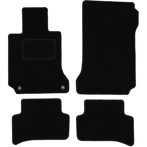 Tappetini in velluto nero per: Mercedes C W204 berlina, station wagon, coupé (2007-2014)