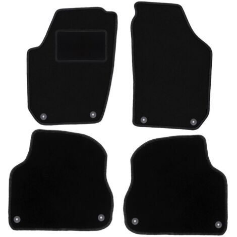 Tappetini in velluto nero per: Skoda Fabia II hatchback, station wagon (2007-2014)