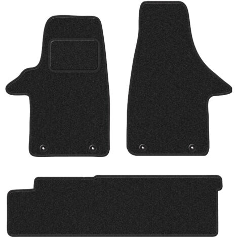 Tappetini in velluto per: furgone VW Transporter T5, 2 file (2003-2015) antracite