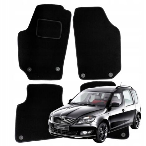 Tappetini in velluto per Skoda Roomster 2006-2015 tergicristalli per auto B