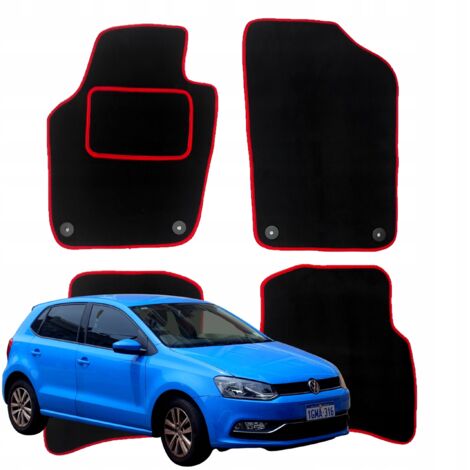 Tappetini in velluto per Volkswagen Polo 6R per auto 2009-2017 R