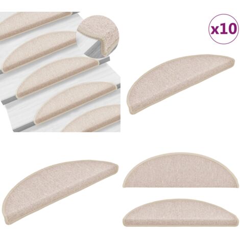 Tappetini per scale 10 pz 56x17x3 cm Talpa Semicircolari - Tappetini antiscivolo - Tappetini per scale 10 pz