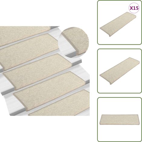 Tappetini per scale con nastro adesivo - vidaXL Tappetini per scale 15 pz 65x21x4 cm argento bordo rettangolare - Tappetini per scale per animali domestici
