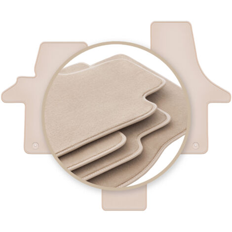 Tappetini PREMIUM beige per: VW Transporter T5 Caravelle 2 posti 2003-2015