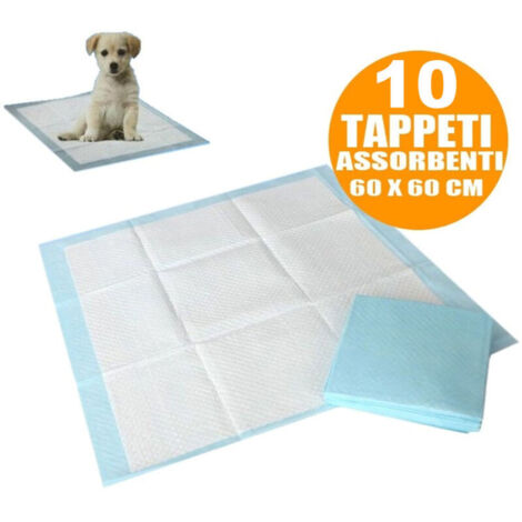 Tappetini super assorbenti per cani, gatti, cuccioli, pannolini, assorbenti, 60 x 60 cm