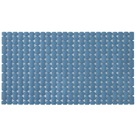 Tappetino antiscivolo doccia blu 40x73 cm in plastica Spring