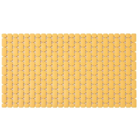 Tappetino antiscivolo doccia giallo 40x73 cm in plastica Spring