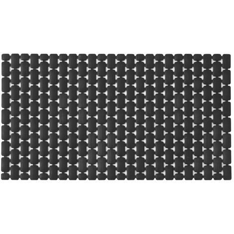 Tappetino antiscivolo doccia nero 40x73 cm in plastica Spring