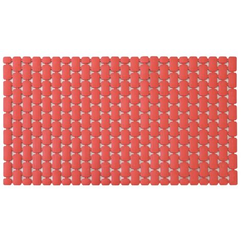 Tappetino antiscivolo doccia rosso 40x73 cm in plastica Spring