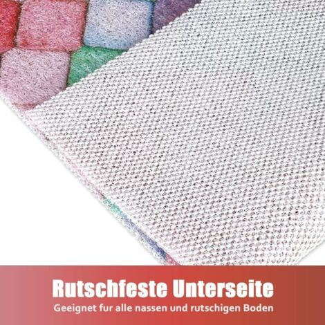 Tappetino antiscivolo per doccia, 60x60 cm, morbido e confortevole, con fori di drenaggio, in PVC effetto luffa.