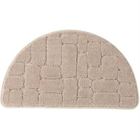 Tappetino assorbente in microfibra a forma di mezzaluna (cammello chiaro) - Tappeto per ingresso, cucina, bagno