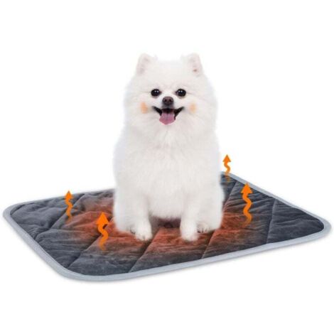 Tappetino autoriscaldante per animali domestici, tappetino termico extra caldo per cuccia per cani, lavabile e antiscivolo, per cani e gatti di taglia media e piccola, 60 x 45 cm, grigio