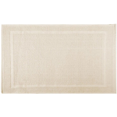 Tappetino bagno 100% cotone vincent beige antiscivolo cm50x80x2
