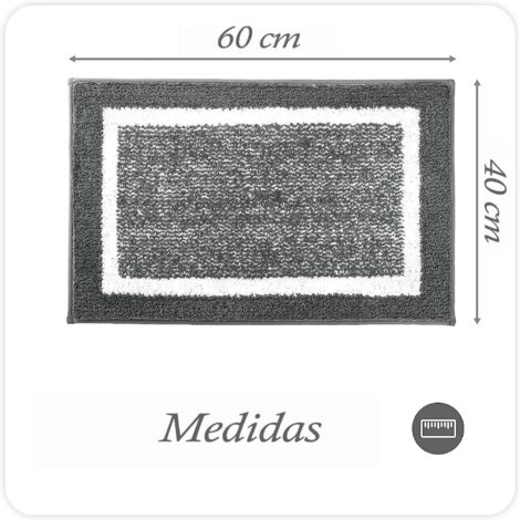 Tappetino da bagno antiscivolo e ad asciugatura rapida, grazie alle sue microfibre assorbenti e morbide (40 x 60 cm, grigio)
