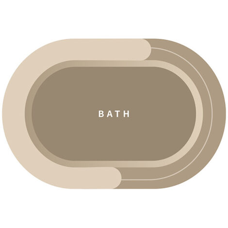 Tappetino da bagno antiscivolo e antimuffa, ad asciugatura rapida, assorbente, lavabile in lavatrice (beige, 40  60 cm)