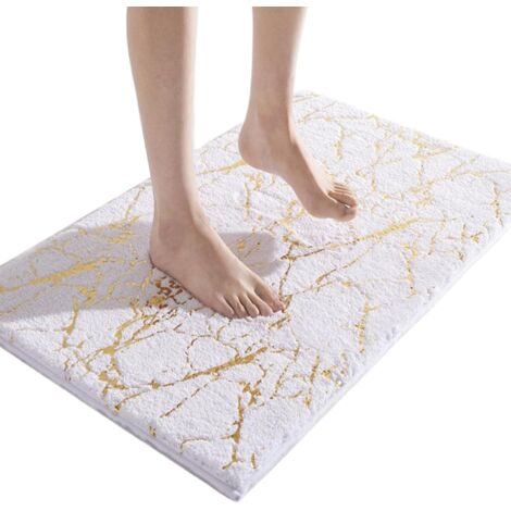 Tappetino da bagno antiscivolo e lavabile - Morbida microfibra - Assorbente - Per il bagno - 40 x 60 cm