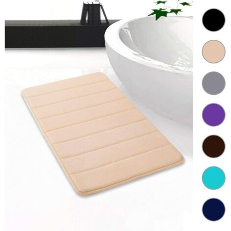 Tappetino da bagno assorbente antiscivolo lavabile - 30 x 50 cm (beige)
