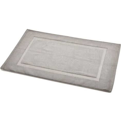 Tappetino da bagno grigio con finiture