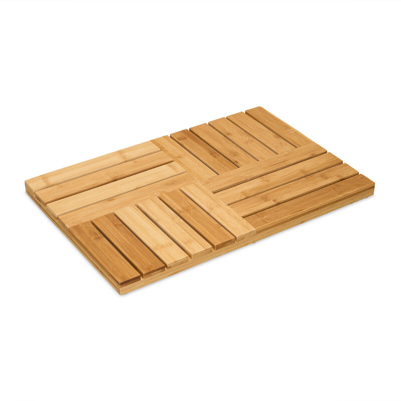 Pedana Doccia In Bamb , 61 X 40 Cm, Tappetino Antiscivolo Da Doccia...