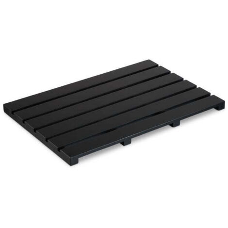 Tappetino da bagno in bambu nero