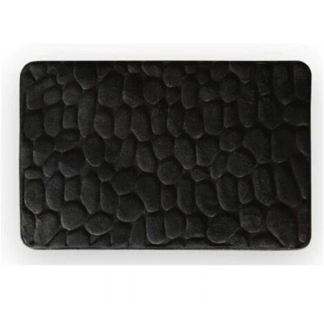 Tappetino da bagno in microfibra 40x60cm, tappeto da bagno assorbente, nero